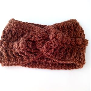 Tweed Crochet Twist Headband Earwarmer Women